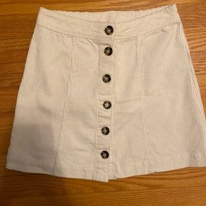 H&M button corduroy skirt